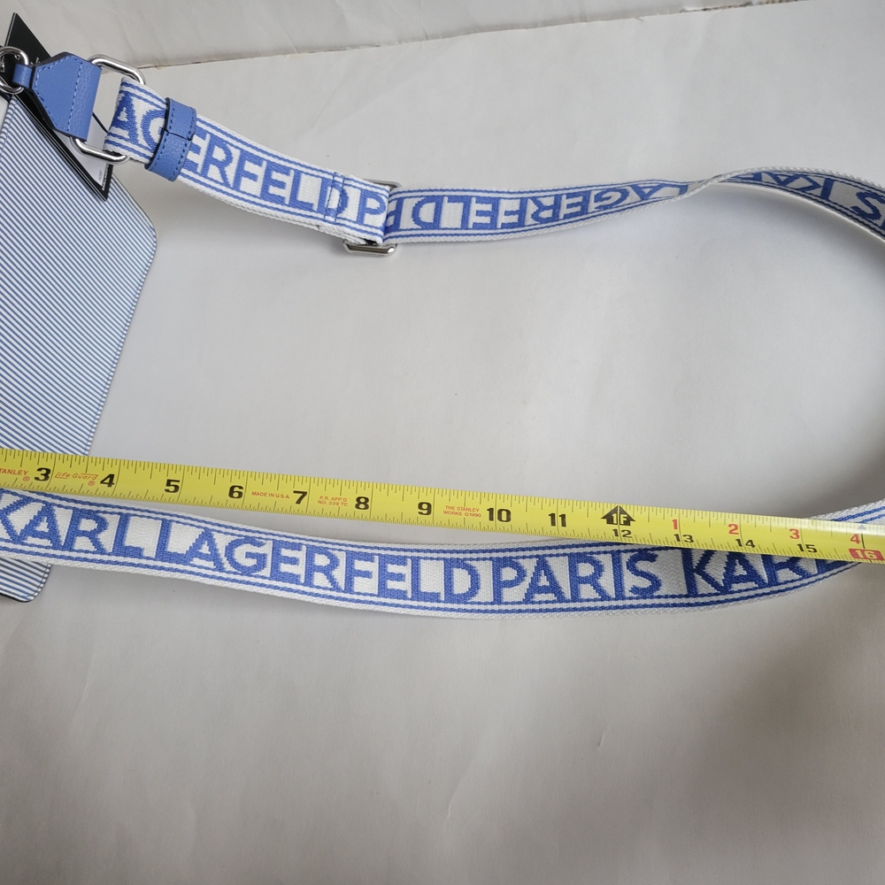 Karl Lagerfeld Blue and White Crossbody Bag - Picture 15 of 15